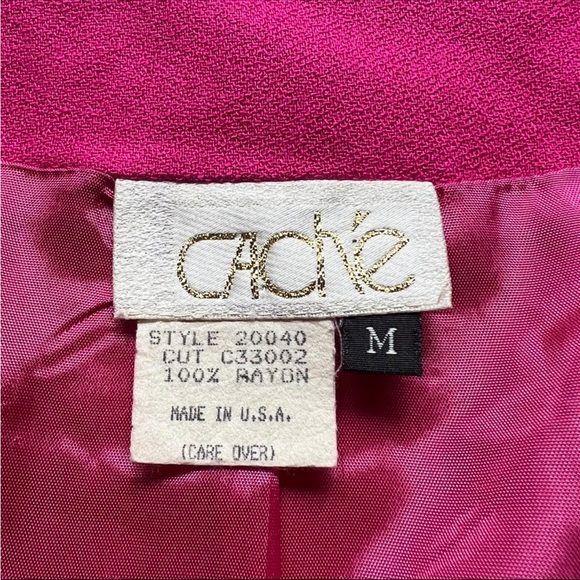 Vintage Cache Fuchsia Studded Blazer - Picture 3 of 9